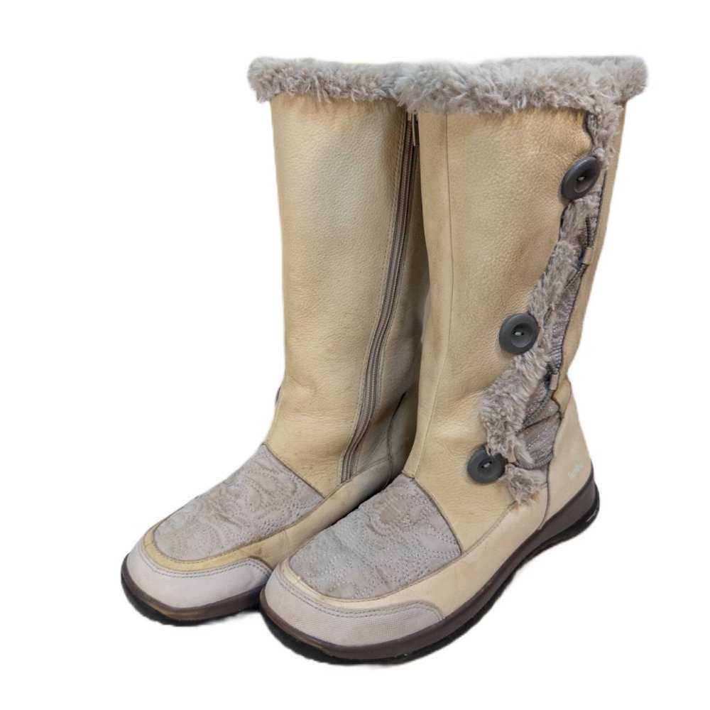 Jambu Womens Size 8.5 Winter Boot Tan Baltic Water Resistant Zip Tall Mid Calf